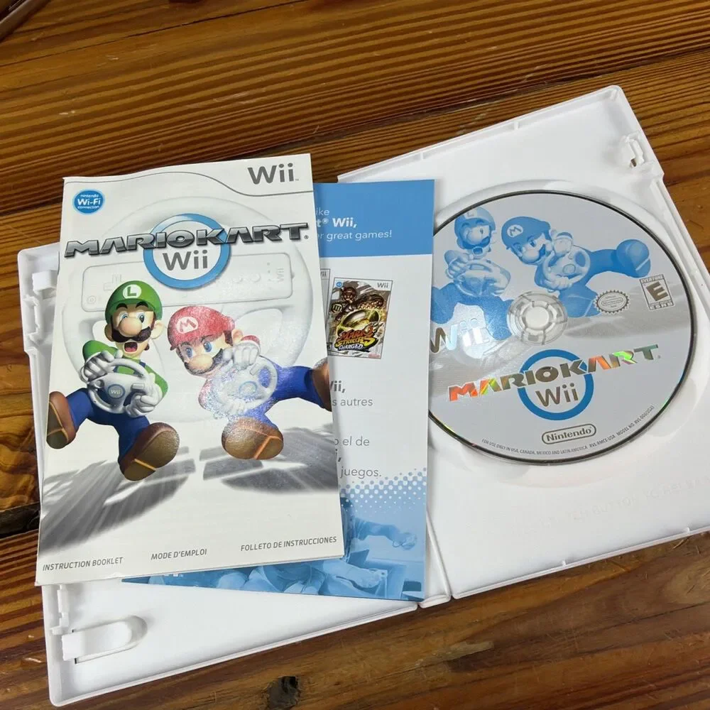 Nintendo Wii Game Mario Kart Wii Complete With Manual Tested-Resurfaced